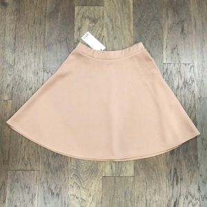 Camel / Nude High-Waisted Skater Skirt - 4 NWT